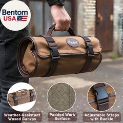 Gun Cleaning Mat for All Guns – Portable, Waxed Canvas, Handle, Weather-Resistan
