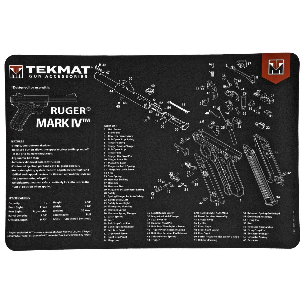 TekMat Ruger Mark IV Gun Cleaning Mat