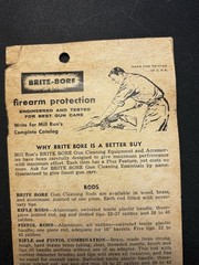 Vintage Brite-Bore Gun Cleaning Kit for All Firearms Made in The USA