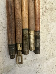 ANTIQUE MUZZLELOADER CLEANING ROD SET BRASS TIPS 48” COMPLETE