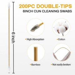 600PCS Round Gun Cleaning Patches and 200PCS Swabs – 800-Piece Rifle/Pistol C…
