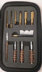 BOOSTEADY Gun Cleaning Kit w/ Case Brass Rods Brushes & Accessories