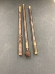 Vintage Three Piece Wood and Brass Gun Cleaning Rod