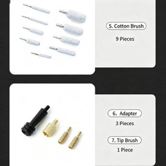 58-Piece Gun Cleaning Kit Brass Rod Set Bore Brushes w/ Case Multi Caliber