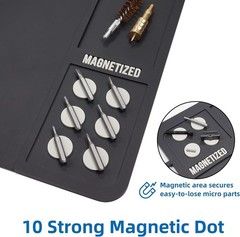 Magnetic Gun Cleaning Mat Organizer Tray Anti-Slip Rubber Pistol | Free Shipping