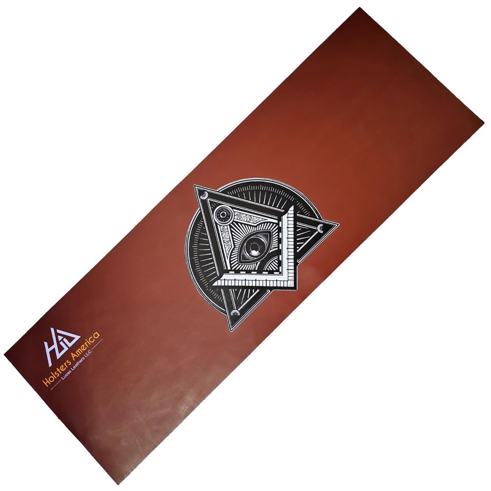 Pistol LEATHER Mat GUN Rifle CLEANING leather MAT Masonic measures 12″ X 36″