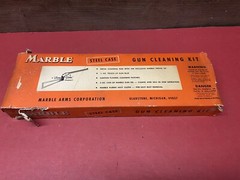 Vintage Marbles Gun Cleaning Kit Steel Case With Cardboard Slip Cover Good Color