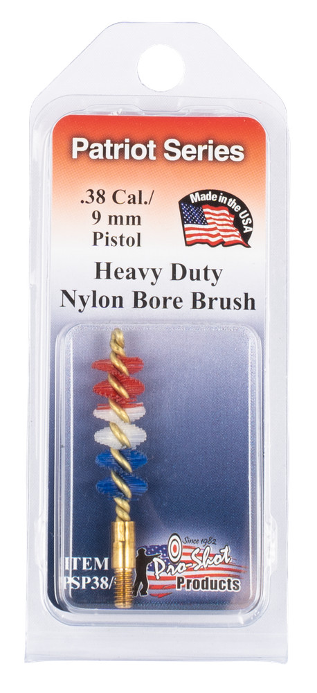 Pro-Shot PSP389 Patriot Series Bore Brush .38 Cal/ 9mm Pistol #8-32 Thread Nylon