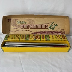 Vintage 50’s Erwin Weller Co. Gun Cleaning Kit Sioux City USA Yellow 4 Boxes