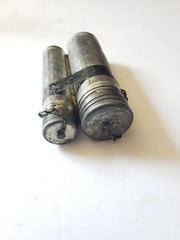 Lot Of 12 Military Metal Plastic Oil Bottles some have bore brushes