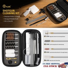 68PCS 12GA Gun Cleaning Kit Pro Universal 12 Gauge Shotgun Cleaner Supplies Set