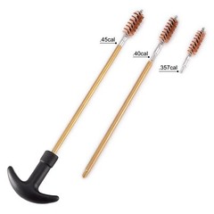 .357/.38/9mm.40.45 Caliber Pistol Cleaning Kit Brass Brush Jag and Cotton Mops