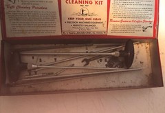 Vintage Outers Gunslick Rifle Kit Red Tin Metal Box No. 477 Incomplete
