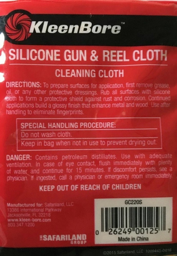Kleen-Bore Silicone Gun And Reel Cleaning Cloth 100 Sq – GC220P