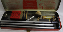 Vtg Sears Roebuck & Co 12-16 Gauge Gun Cleaning Kit No 2140 Red Tin Box