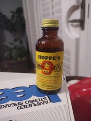 Vintage HOPPE’S NO.9 Powder Solvent Gun/Rifle Cleaning 2oz Bottle About 30% full
