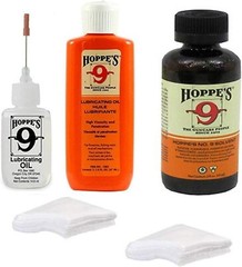 Hoppes No. 9 Oil Combo Pack: Cleaner & Lubricator with 40 Cleaning Patches