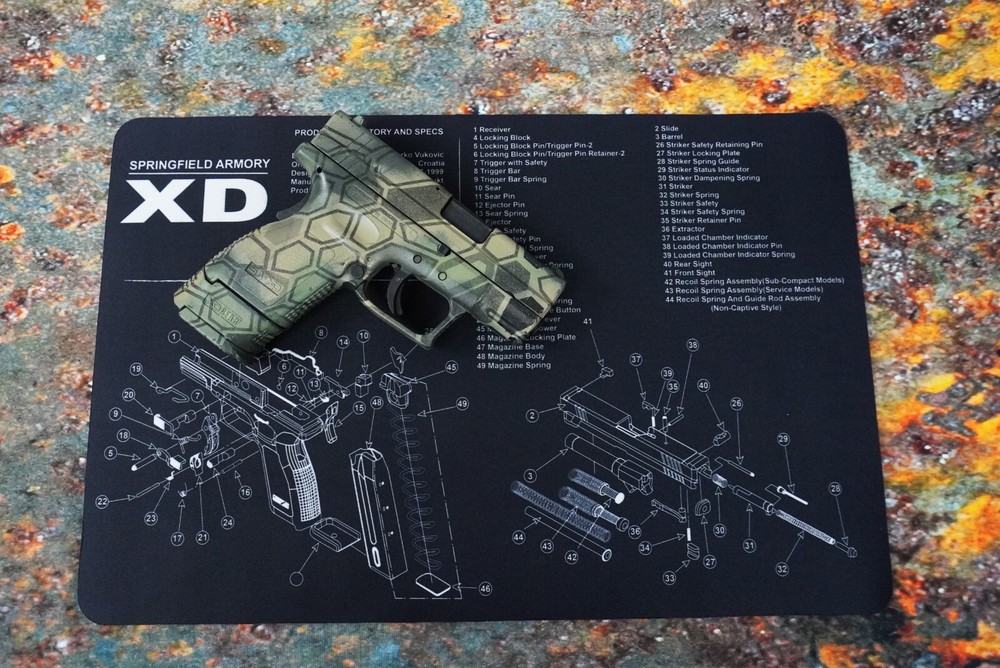 Springfield XD Gun Cleaning Mat Breakdown Schematics Parts Diagram