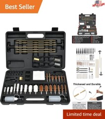 Universal Gun Cleaning Kit – Nylon Plastic Tips, Brushes, Jags – Compact Case