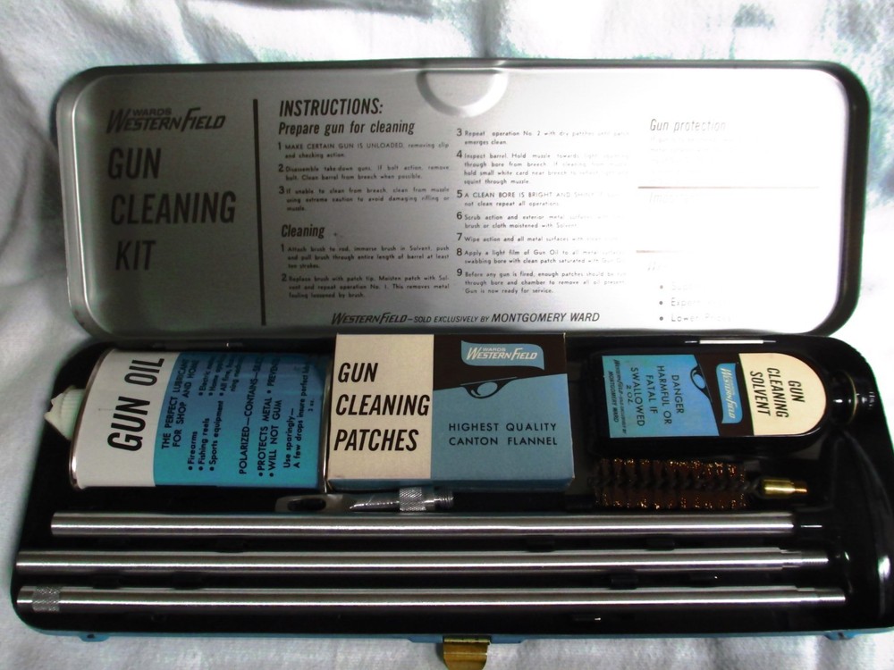 NEW/UNUSED WARDS WESTERN FIELD SHOTGUN CLEANING KIT 20-28GA COMPLETE
