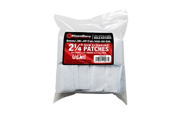 KleenBore 100% Cotton Patches, from 7/8″ to 4″ square, Bulk Packs, FREE SHIPPING