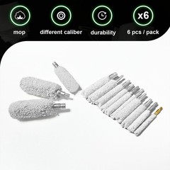 XXLIYA 35 Caliber Mop Brush 6PCS Gun Cleaning Brushes Rifle .35cal, .35cal