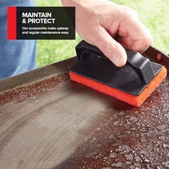 15-Piece Griddle Cleaning Kit, 10 Scouring Pads, 2 Grill Stone Bricks, 15 Piece