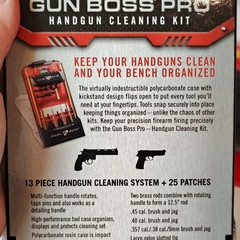 Real Avid Gun Boss Pro Handgun Cleaning Kit .45 CAL /.40 CAL .357 CAL/.38CAL/9MM
