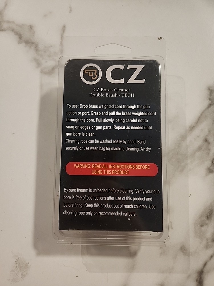 OCZ CZ Bore Cleaner Double Brush Tech 9mm .38 .357 Cal Rope Snake Barrel Cleaner
