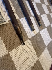 Vintage 3- Pc. Wood and Brass Shotgun Cleaning Tool 36 Inch Long