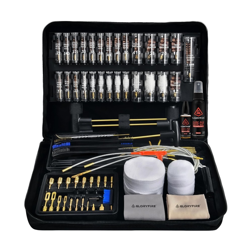 GLORYFIRE Universal Gun Cleaning Kit for Handgun Shotgun & Pistol,Elite Gun C…