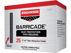 Birchwood Casey Barricade Rust Protection Take-Alongs Gun Cleaning Wipes 25PK