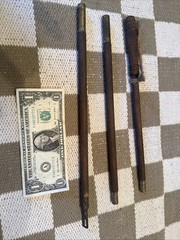 Vintage 3- Pc. Wood and Brass Shotgun Cleaning Tool 36 Inch Long
