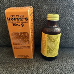 Vintage HOPPE’S No.9 Powder Solvent Gun Rifle Cleaning Oil 2oz 40% full
