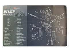 Ultimate Arms Gear Firearm Work/Cleaning Mat Compatible with Sig P238 Pistols