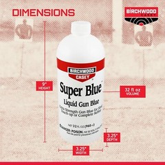 Double Strength Gun Blue Liquid – 32oz for Rifles & Pistols Maintenance