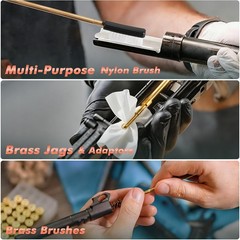 Keze Gun Cleaning Kit 9mm,.22,.357,.38,.45 with Oil 1 oz. & CLP compact