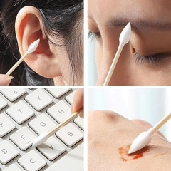 500PCS Precision Gun Cleaning Swabs, 6 Inch Pointed Cotton Swabs with Storage Ca
