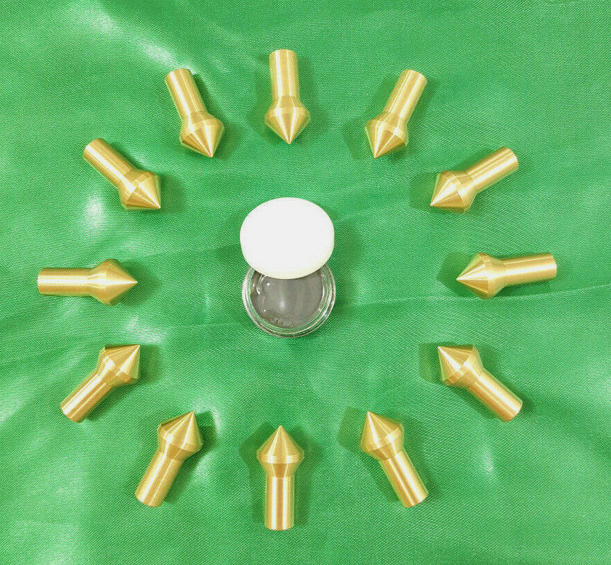 Gunsmith Tools -12 Brass Muzzle Laps – Rifle Or Pistol Crowning+Lapping Compound