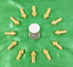 Gunsmith Tools -12 Brass Muzzle Laps – Rifle Or Pistol Crowning+Lapping Compound