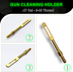 Solid Brass Gun Patch Holder Shotgun Cleaning Kit 12 Gauge Cloth Slotted Tip for