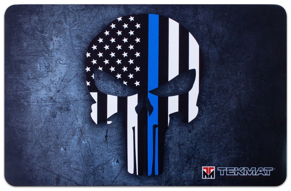 TekMat Thin Blue Line Punisher Gun Cleaning Mat, Black