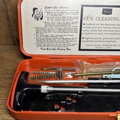 Vintage Sears Roebuck .22 Cal Gun Cleaning Kit with Red Case