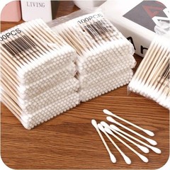 500pcs Double Head Cotton Swabs Makeup Ear Nose Cleaning Buds Stick