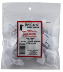 Pro-Shot 341000 Cleaning Patches .17/ .22 Cal 0.75″ Square Cotton Flannel 1000