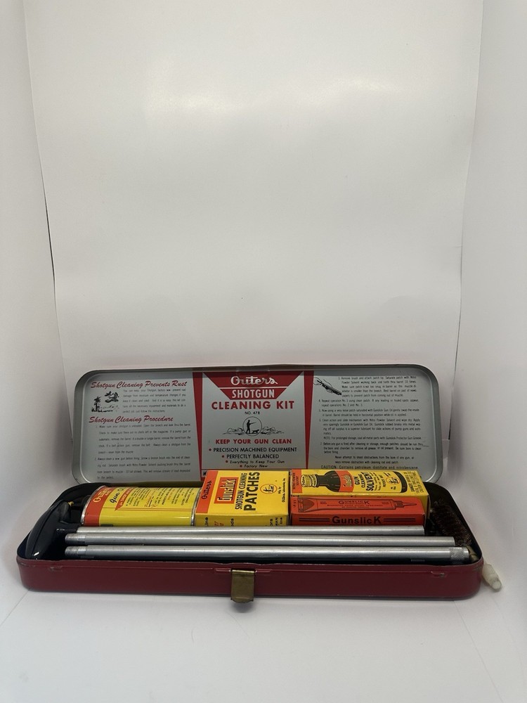 Outers Shotgun Cleaning Kit 20-28 Gauge Vintage Metal With Case