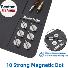 Gun Cleaning Mat, Premium Magnetic Pad with Organizer Parts Tray, Anti-Slip Rubb