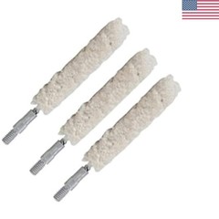 Bore Mop 3-Pack with 8-32 Threads, Cotton Construction for Applying Gun Oil, …
