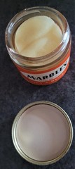 Marble’s Satchi-Patches Small Jar 714 Paper Label Marble Arms Corp Gladstone MI