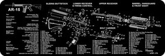 Long Gun Cleaning Bench Mat w/ Parts List View Non-Slip NEW